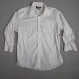 Lauren Ralph Lauren White Slim Fit Non Iron Dress Shirt Mens 17 32 33